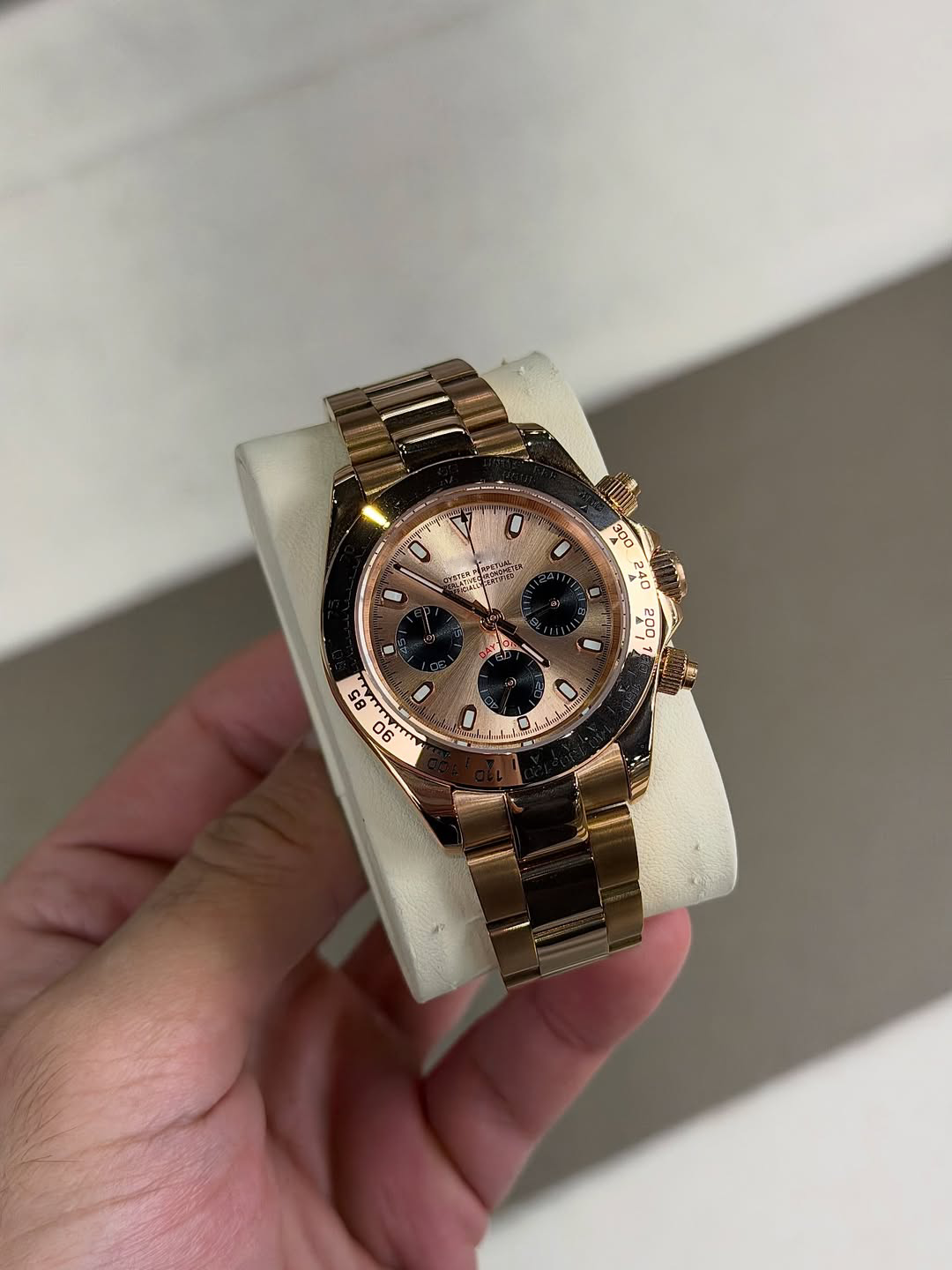 Chronograph Rose Gold Roman Dial
