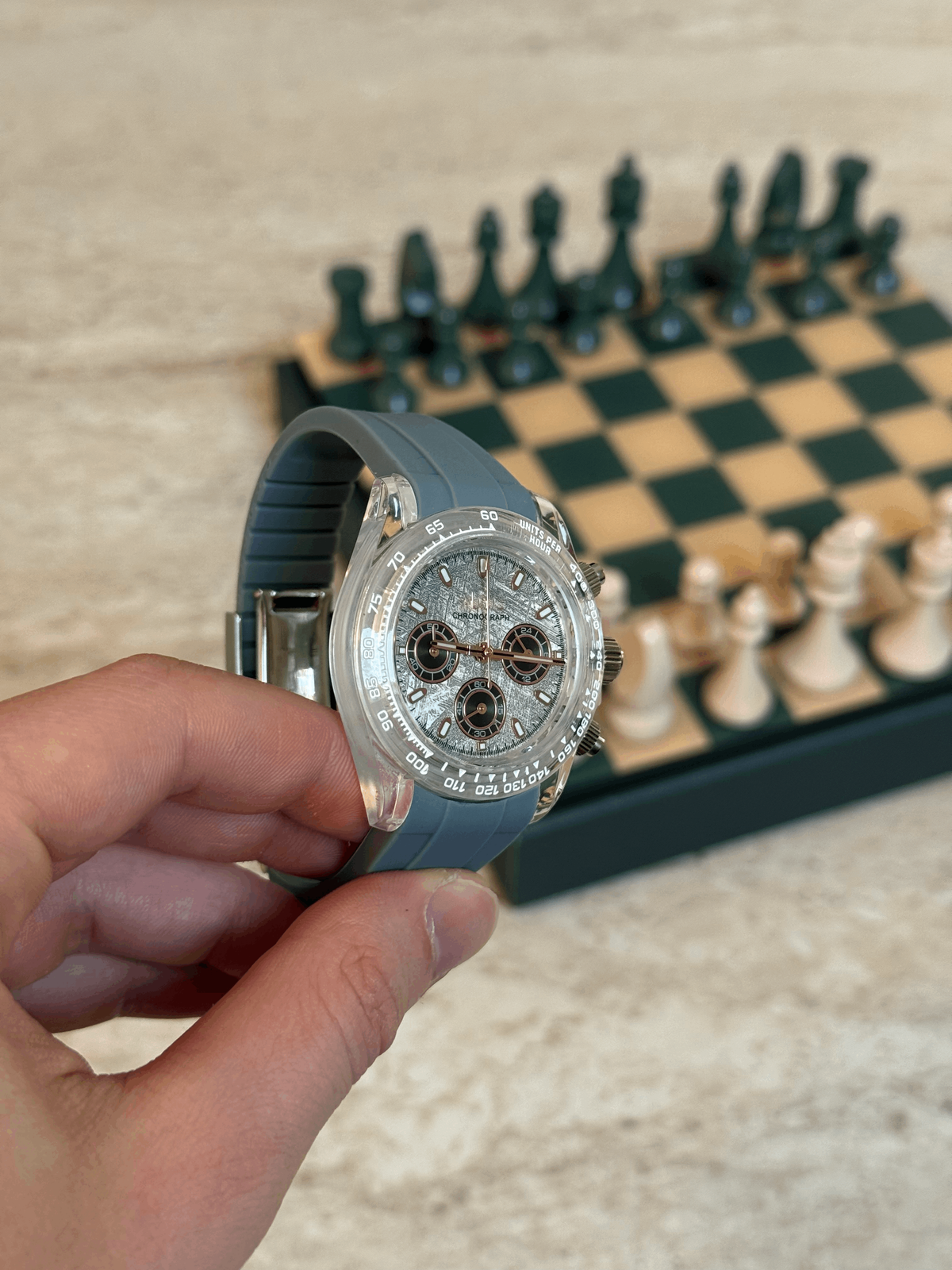 Chronograph Acrylic Grey Meteor Dial