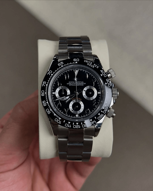 Chronograph Panda Black Arabic Dial