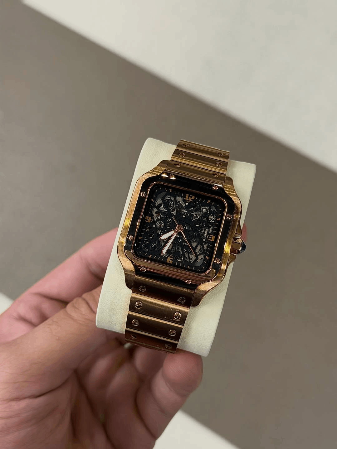 Square  Rose Gold Skeleton