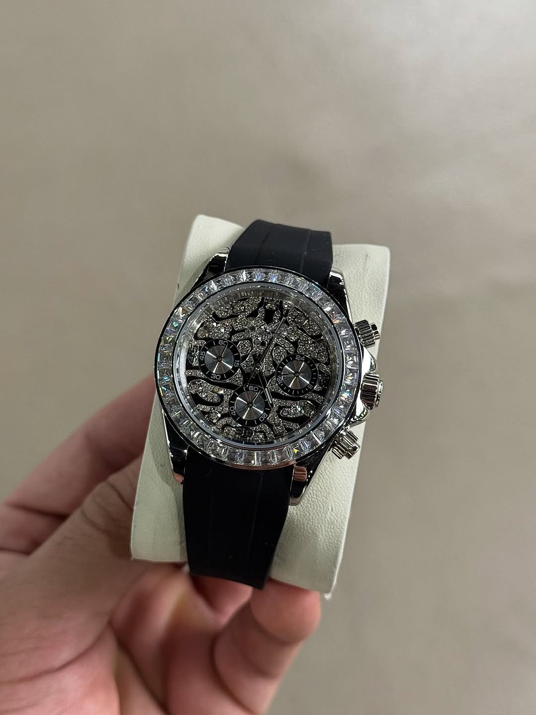 Chronograph Tiger Silver Diamond Flex
