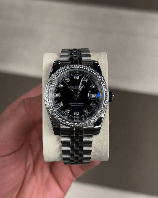 Classic Date Black Diamond Dial