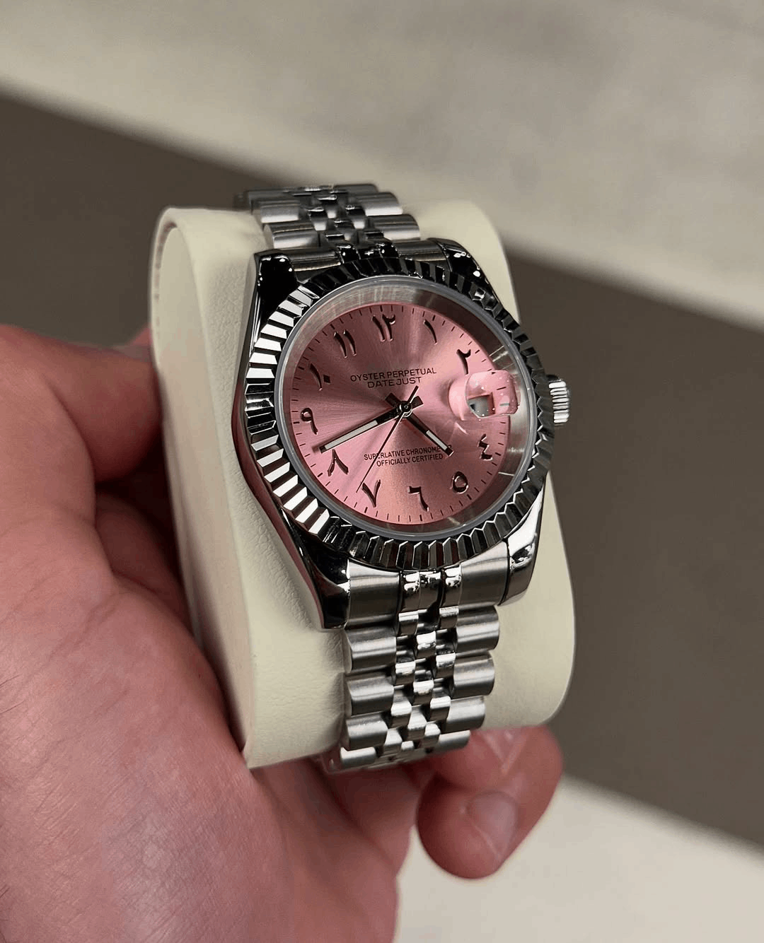 Classic Date Pink Arabic Dial