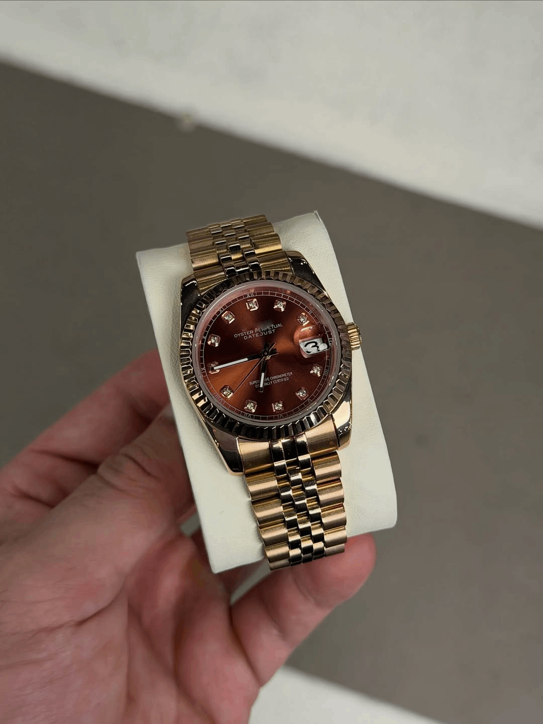 Classic Date Rose Diamond Dial