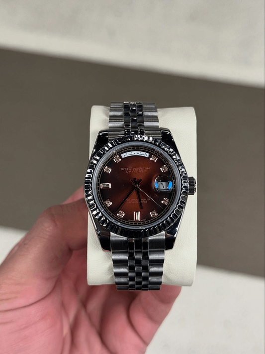Day & Date Dark Chocolate Diamond Dial