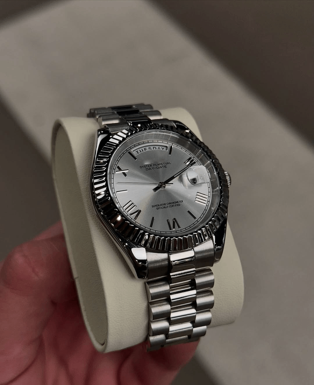Day & Date Platinum Roman Dial