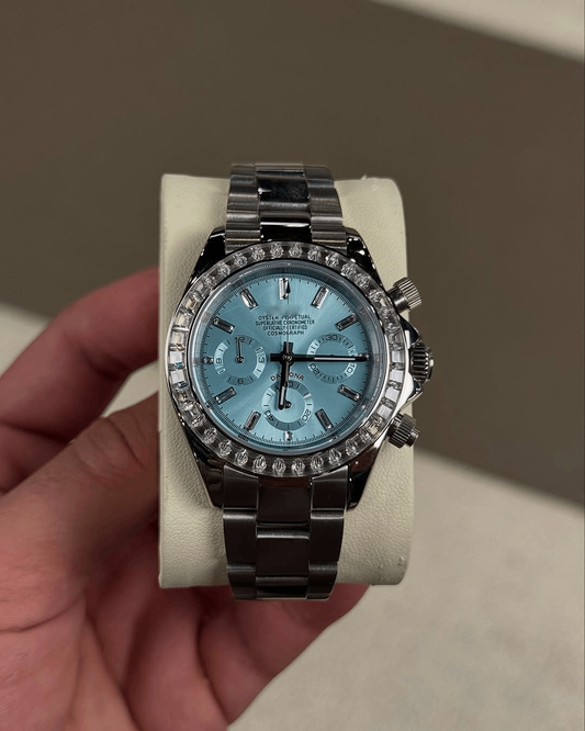 Chronograph Baguette Diamond Ice Blue