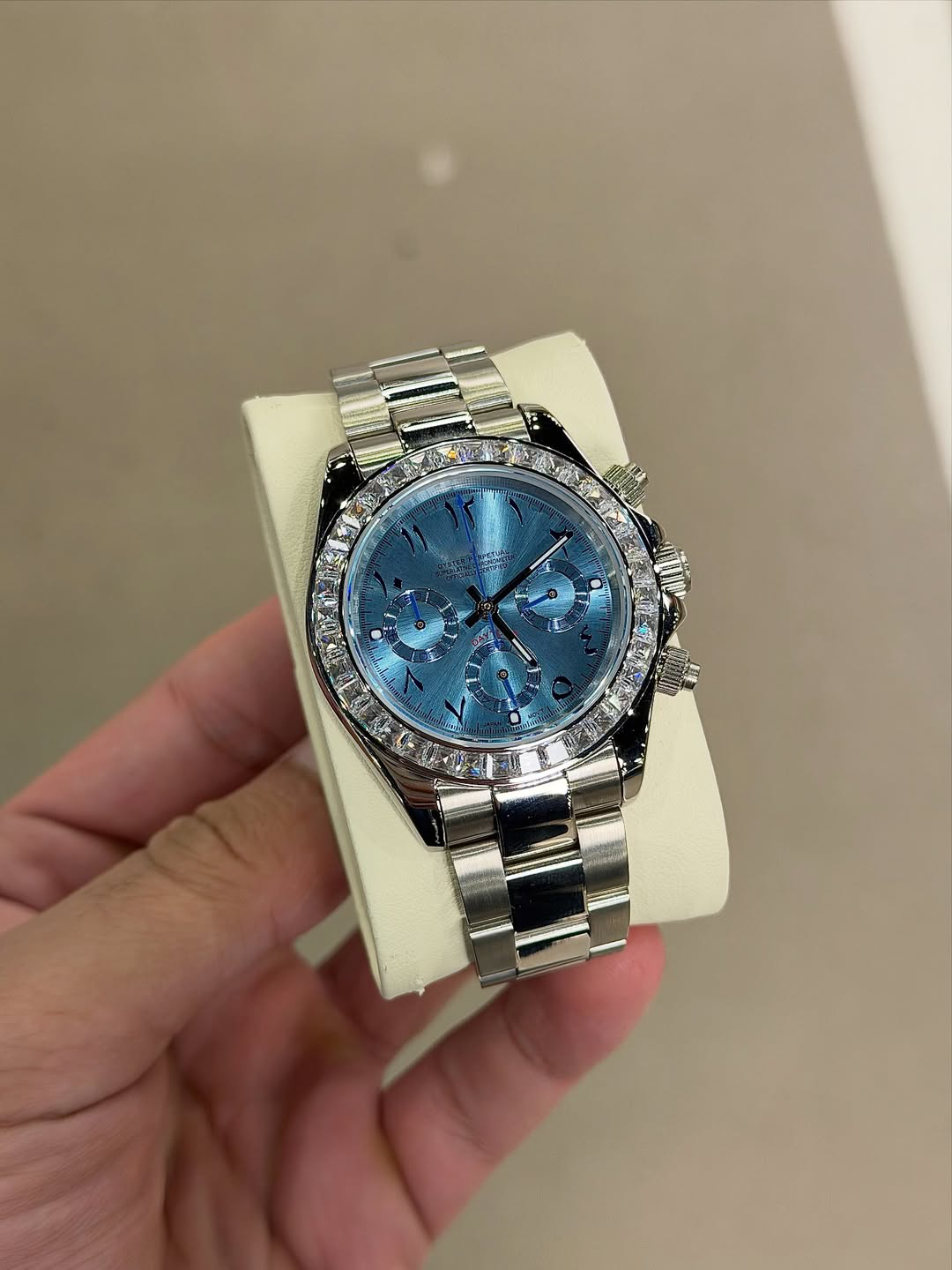 Chronograph Ice Blue Diamond Arabic Dial