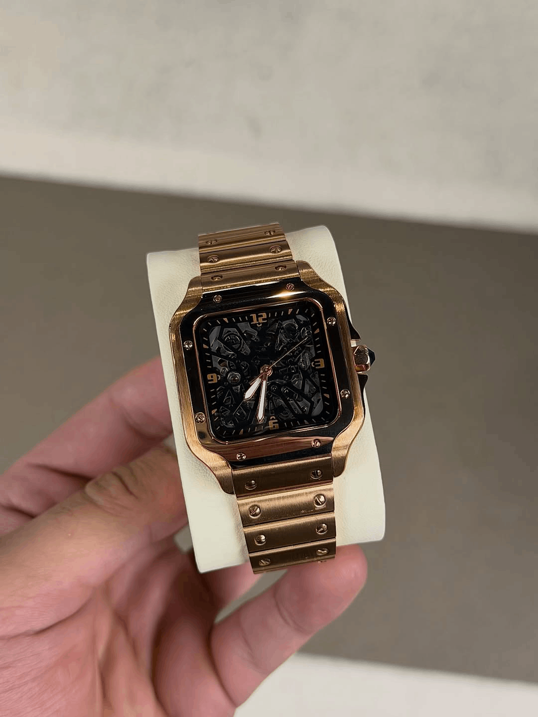 Square  Rose Gold Skeleton