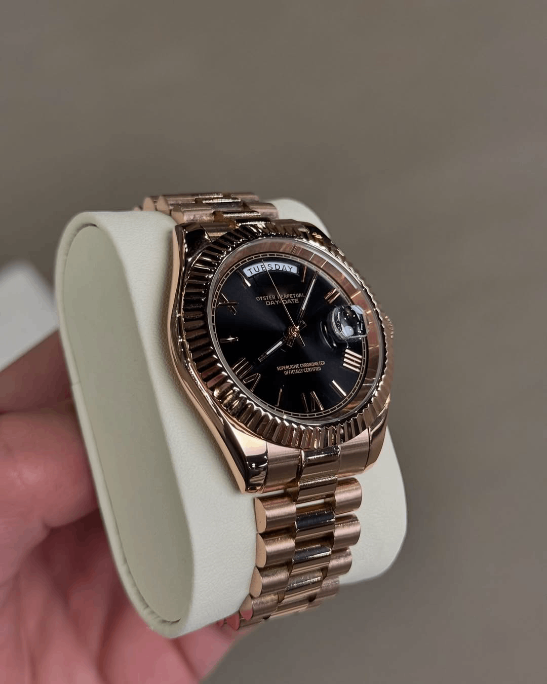 Day & Date Champagne Gold Roman Dial