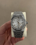Octagonal Frozen White Arabic Dial