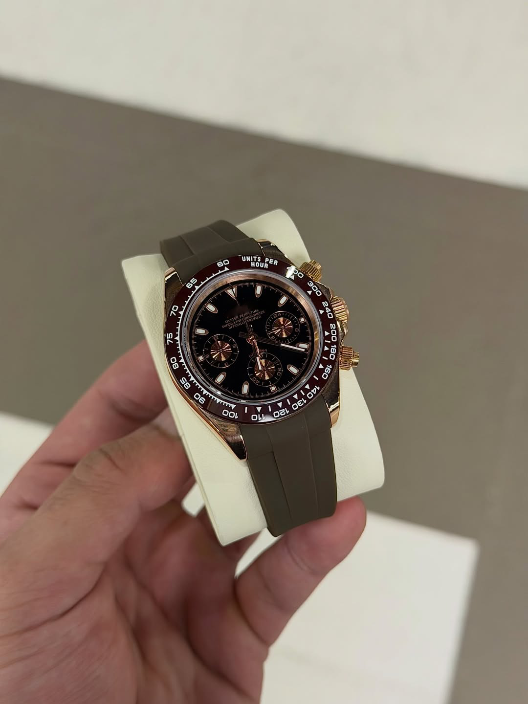 Chronograph Caramel Mocha Brown Flex