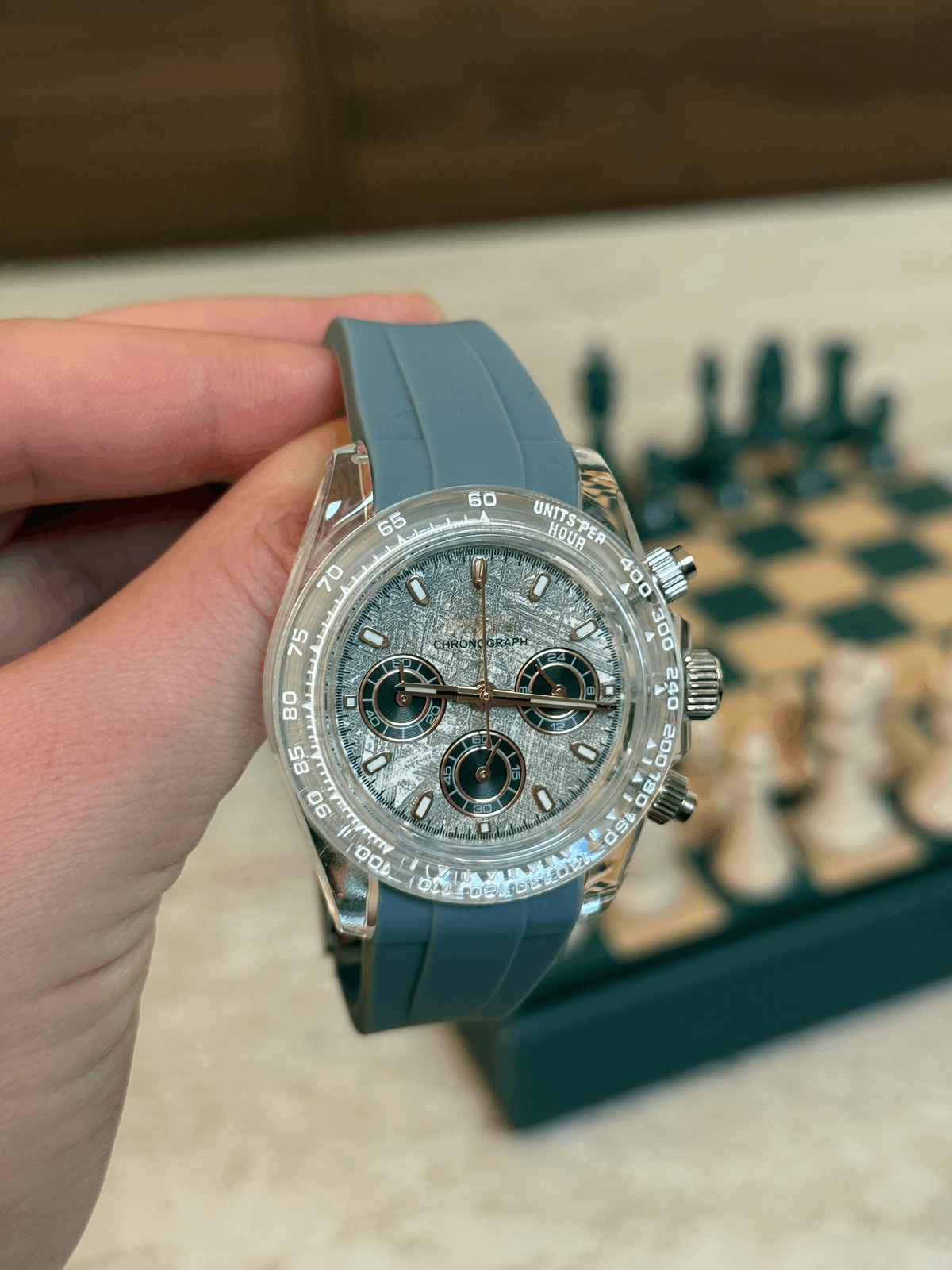 Chronograph Acrylic Grey Meteor Dial