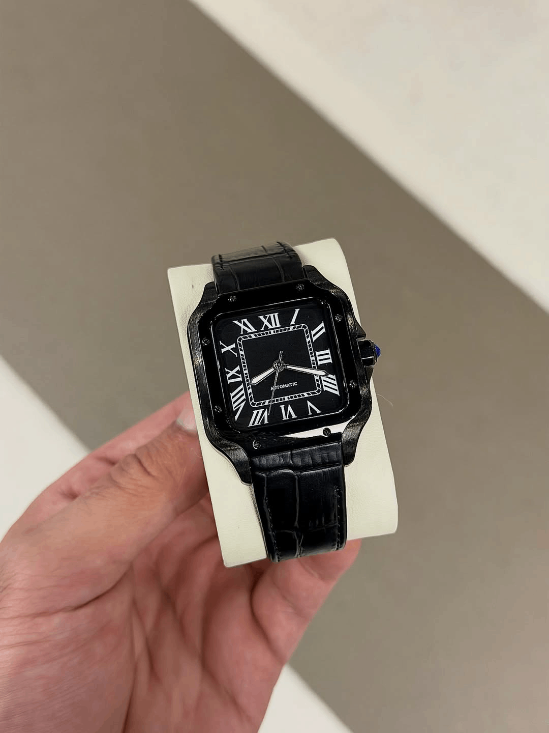 Square Batman Leather Strap