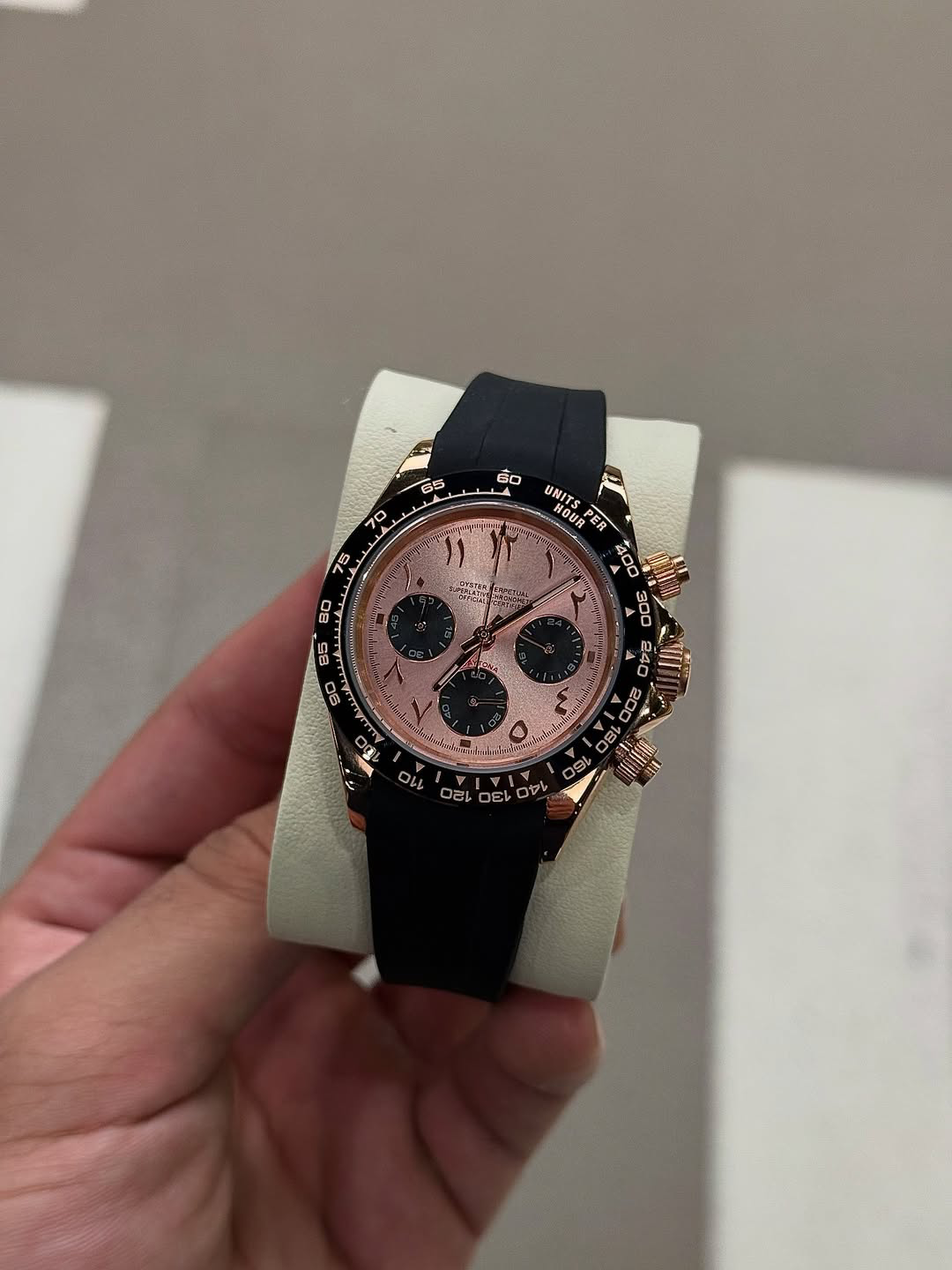 Chronograph Champagne Pink Arabic Dial