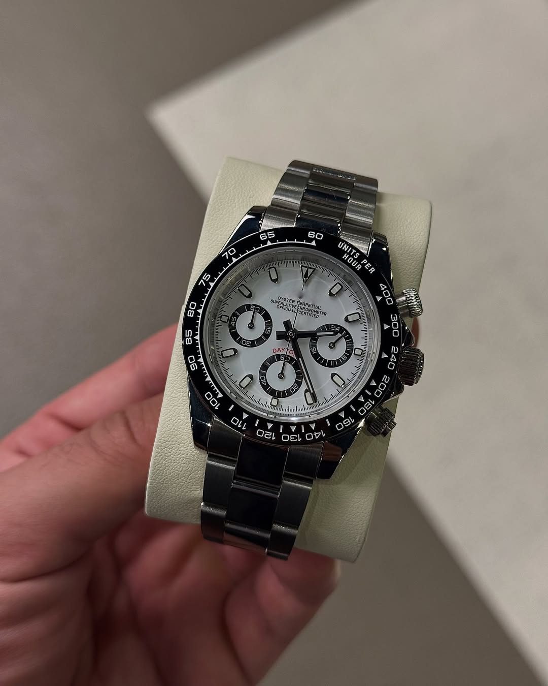 Chronograph Panda White Roman Dial