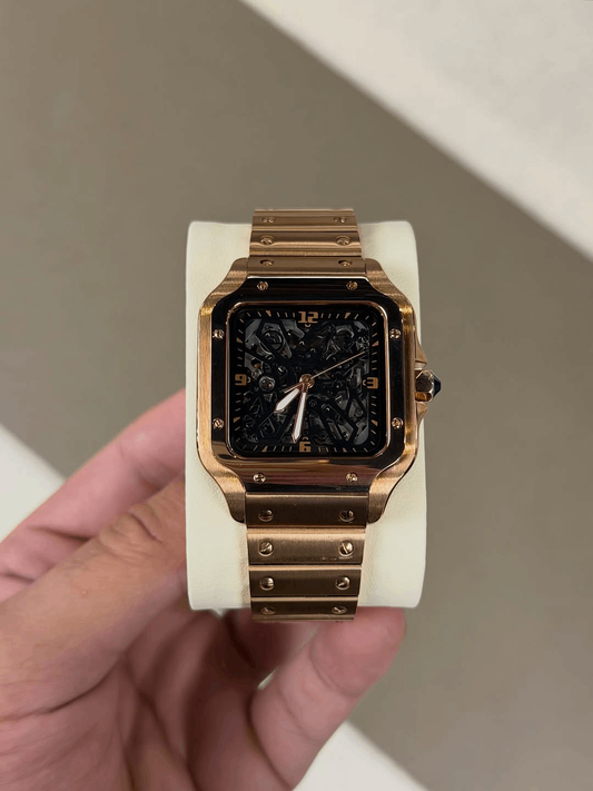 Square  Rose Gold Skeleton