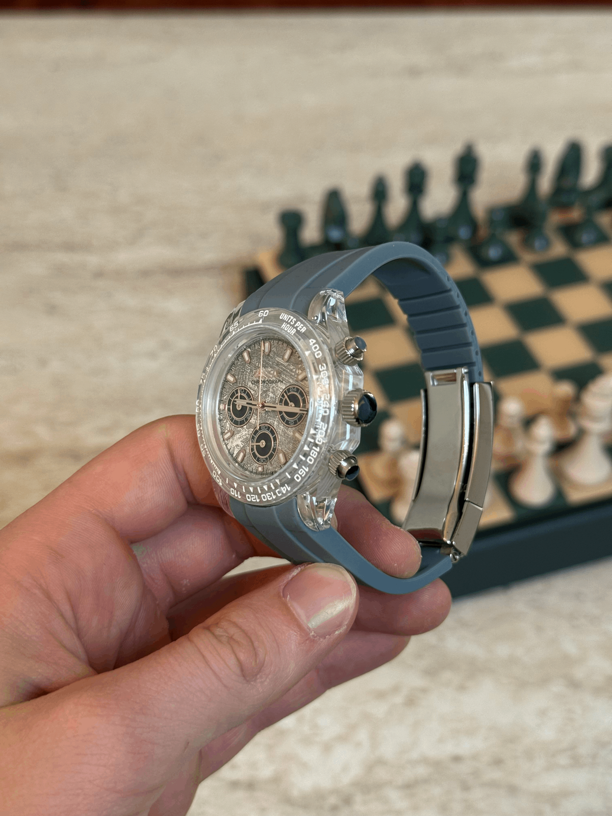 Chronograph Acrylic Grey Meteor Dial