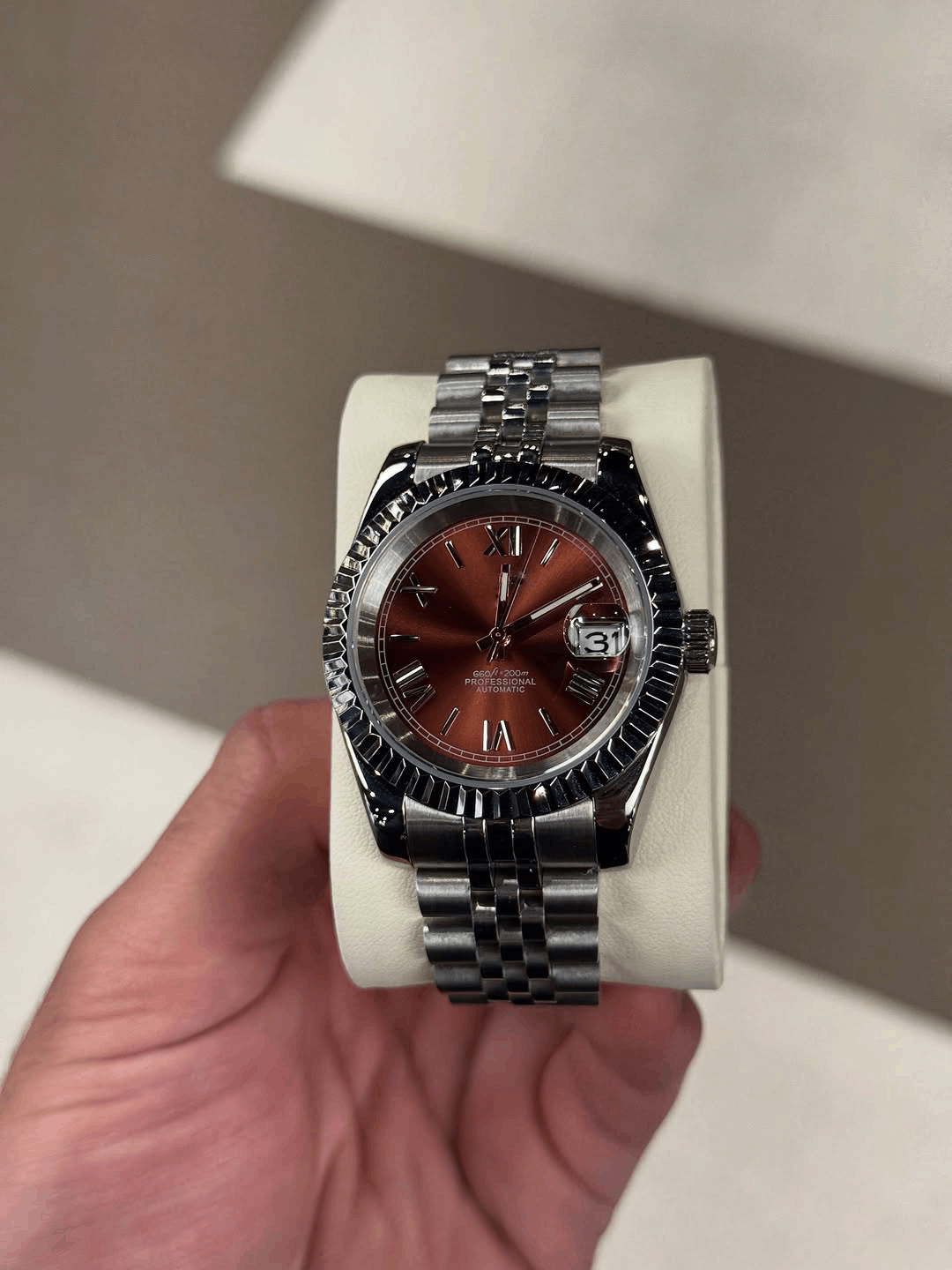 Classic Date Chocolate Roman Dial