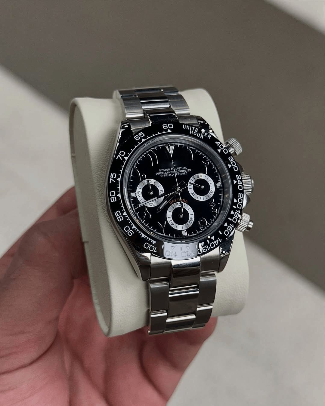 Chronograph Panda Black Arabic Dial