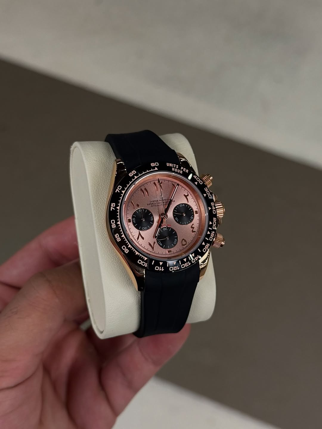 Chronograph Champagne Pink Arabic Dial