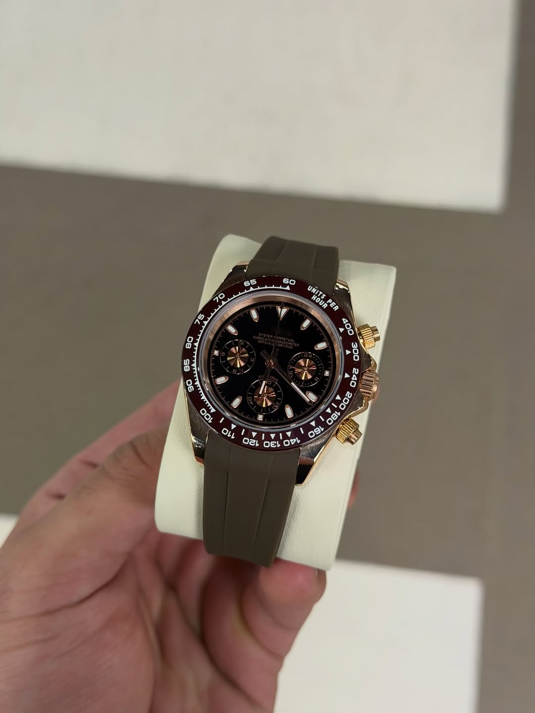 Chronograph Caramel Mocha Brown Flex