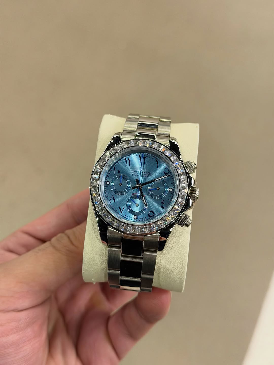 Chronograph Ice Blue Diamond Arabic Dial