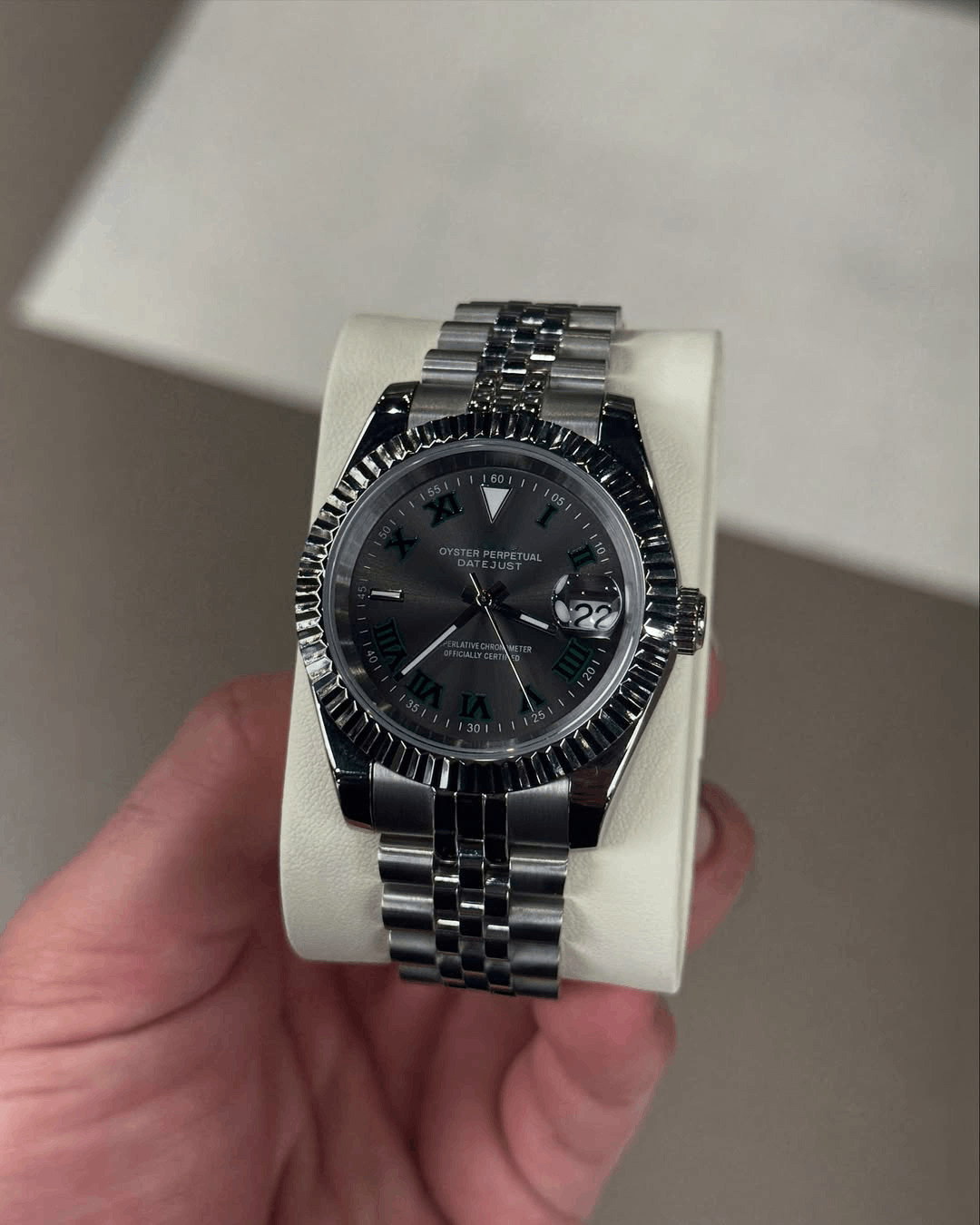 Classic Date Royal Wimbledon Roman Dial