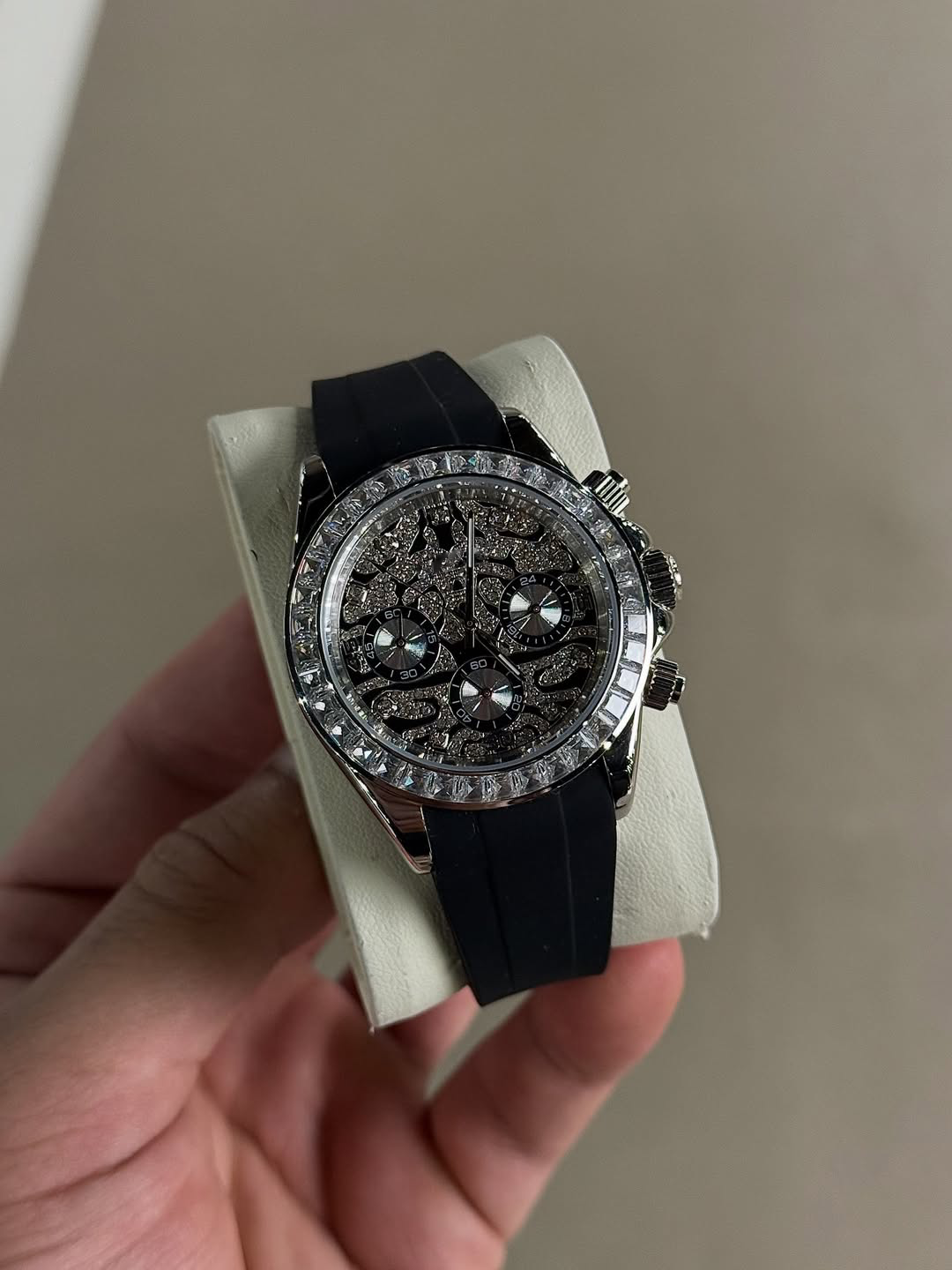 Chronograph Tiger Silver Diamond Flex
