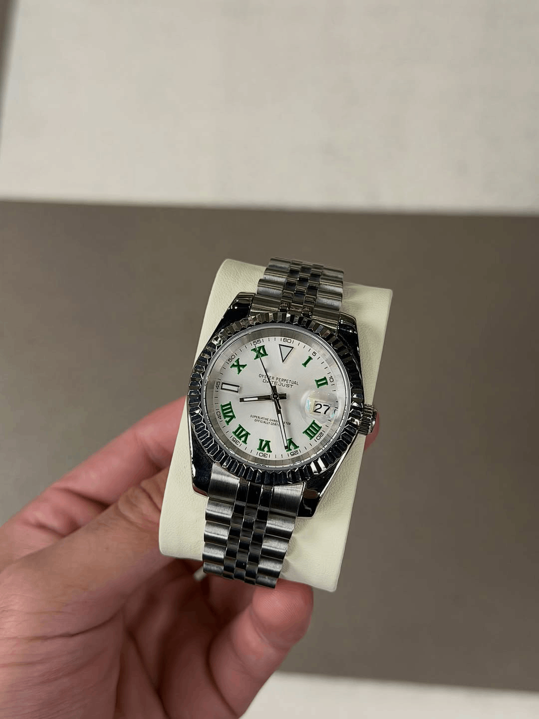 Classic Date Hunter Green Dial