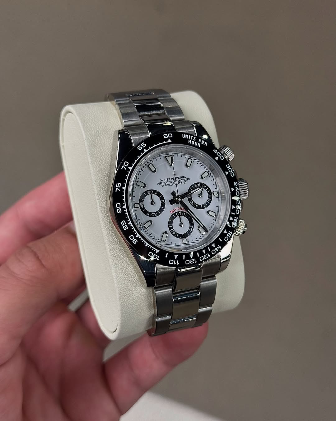 Chronograph Panda White Roman Dial